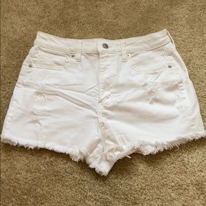 White super stretch shorts